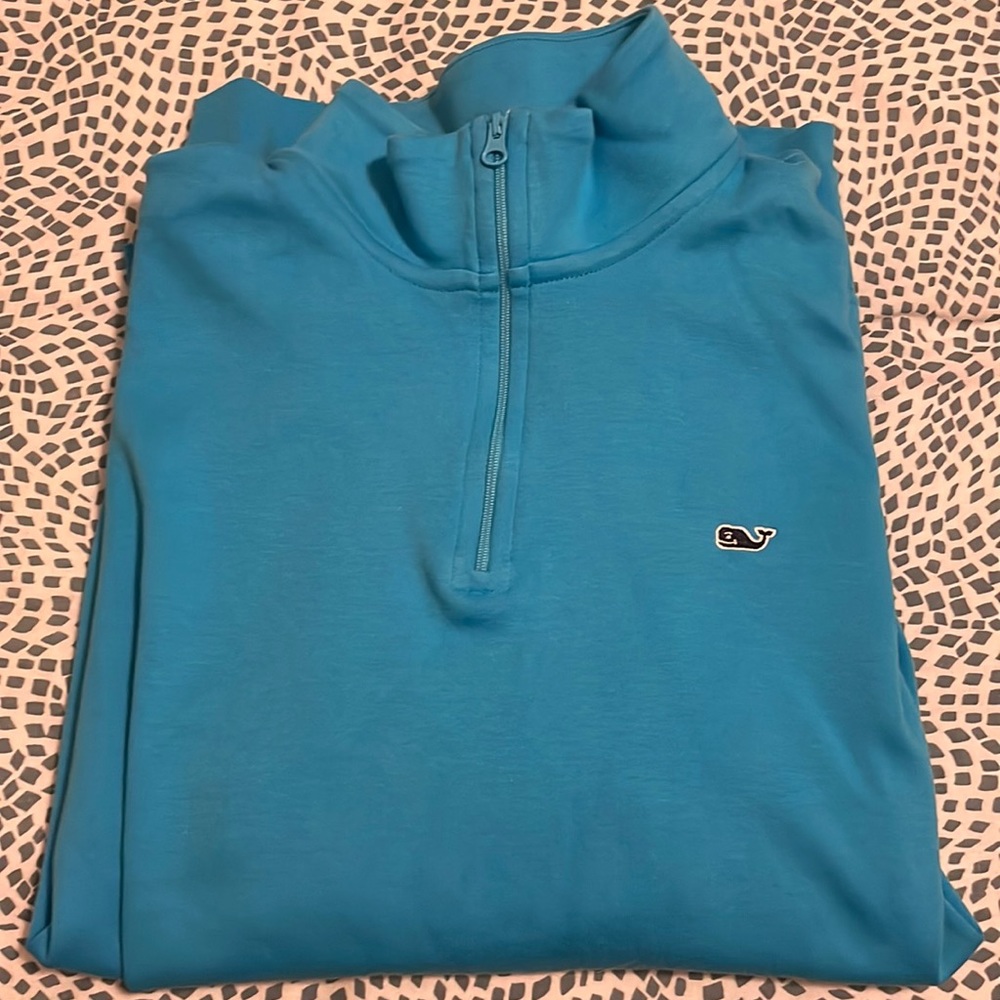 Men’s blue vineyard vines zip up sweatshirt